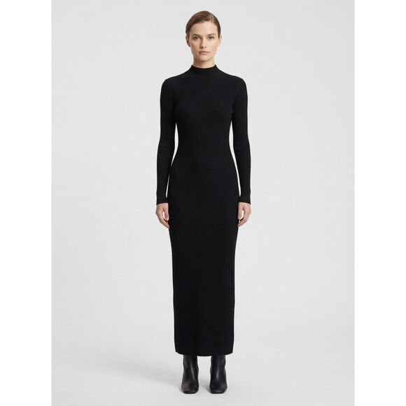naked wardrobe Dresses & Skirts - Naked Wardrobe Butter Long Sleeve Maxi Dress Black Size Small